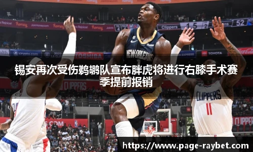 锡安再次受伤鹈鹕队宣布胖虎将进行右膝手术赛季提前报销