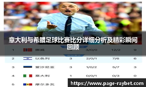 意大利与希腊足球比赛比分详细分析及精彩瞬间回顾
